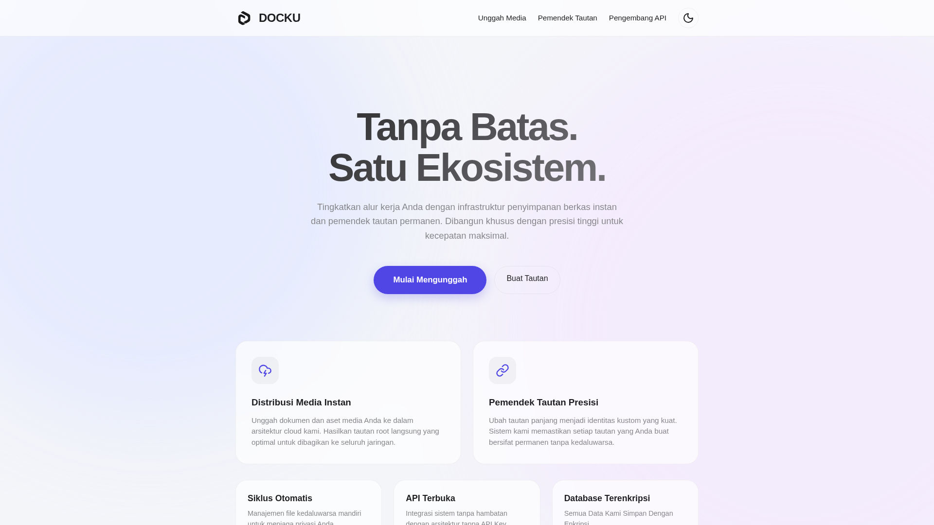 Tampilan website DOCKU